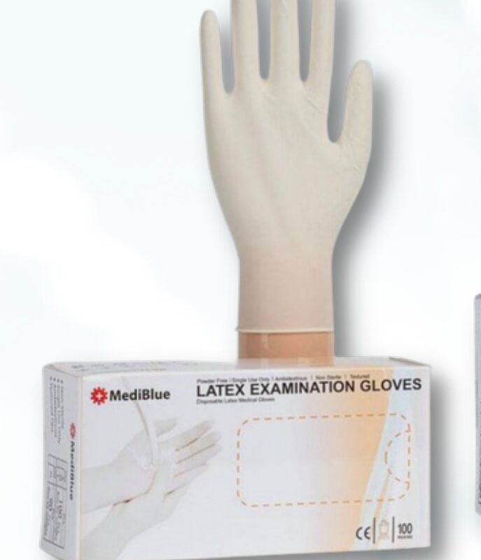 MediBlue Latex Examination Gloves